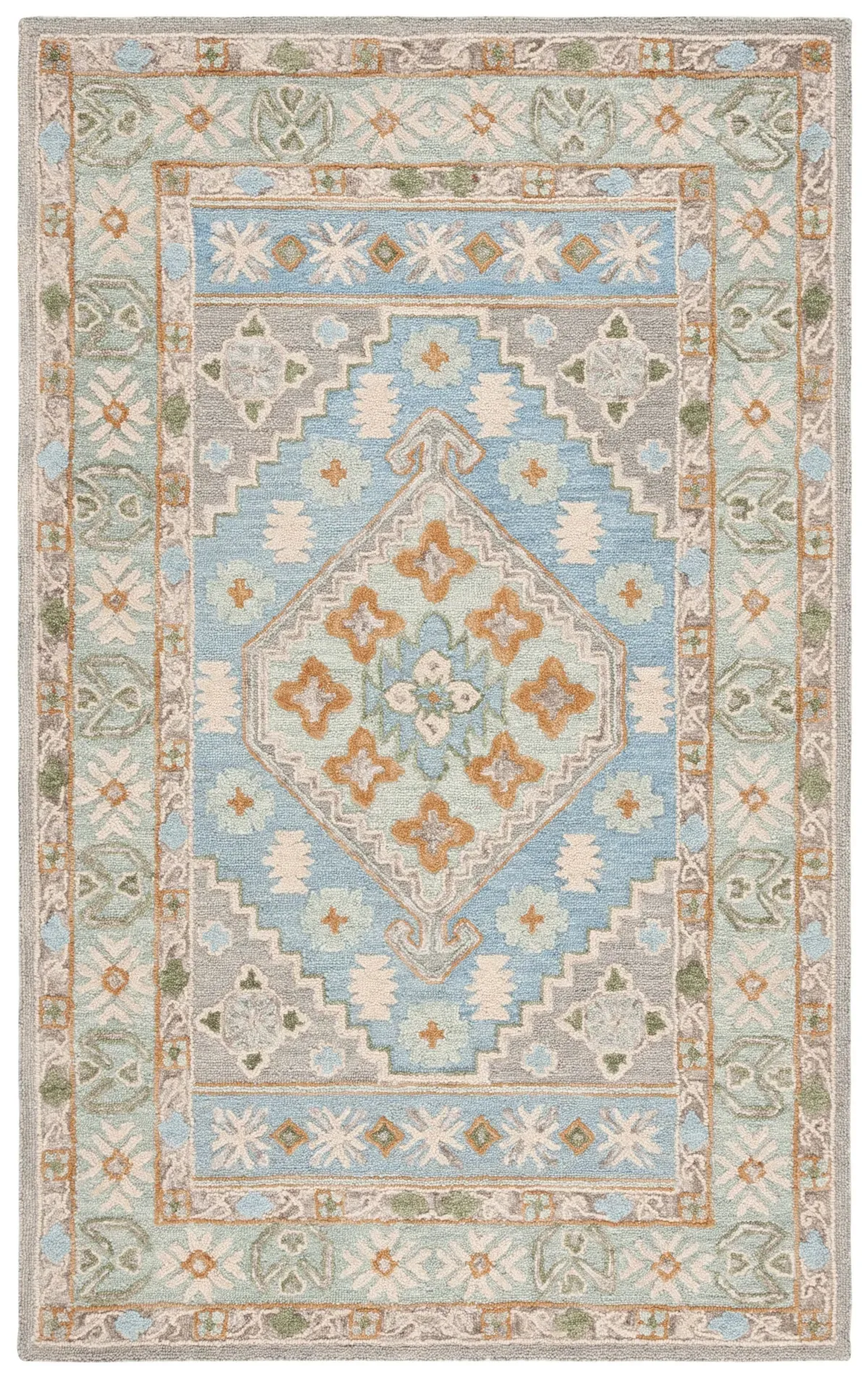 HERITAGE 231 GREEN  4' x 6' Small Rectangle Rug