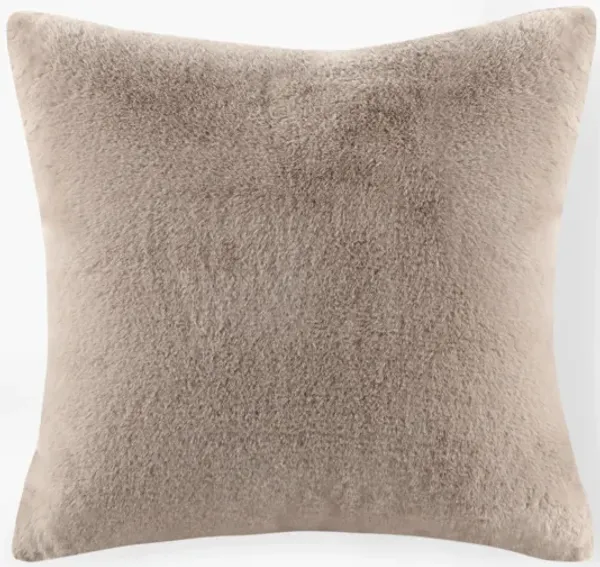 Croscill Sable Golden Solid Faux Fur Square Decor Pillow