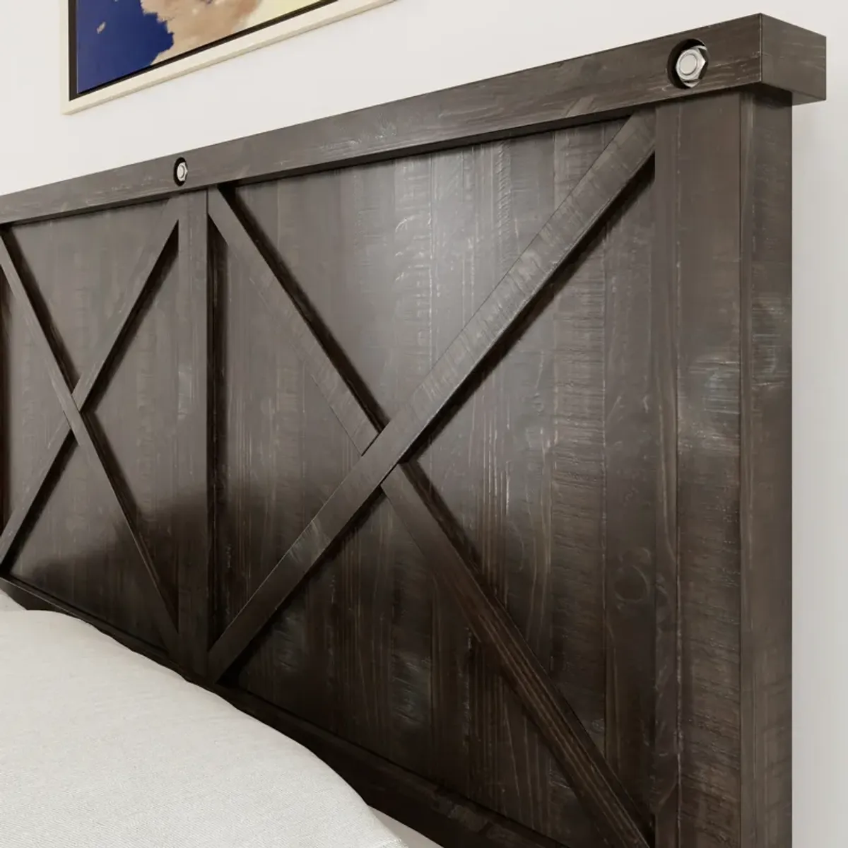 Yosemite King-size Solid Wood Footboard Storage Bed in Cafe