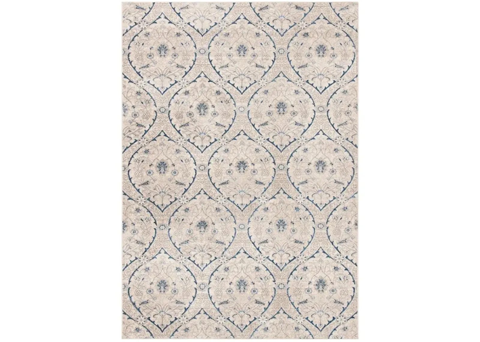 Brentwood 860 Light Grey / Blue 10' X 13' Oversized Rectangle Powerloomed Rug