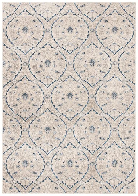 Brentwood 860 Light Grey / Blue 10' X 13' Oversized Rectangle Powerloomed Rug