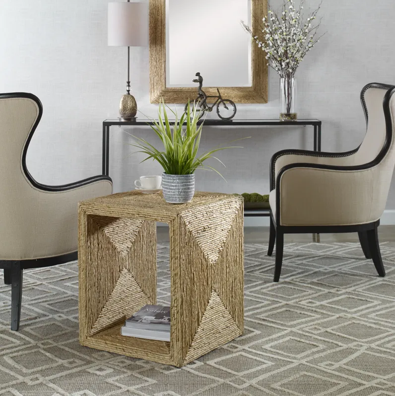 Rora Coastal Woven Side Table