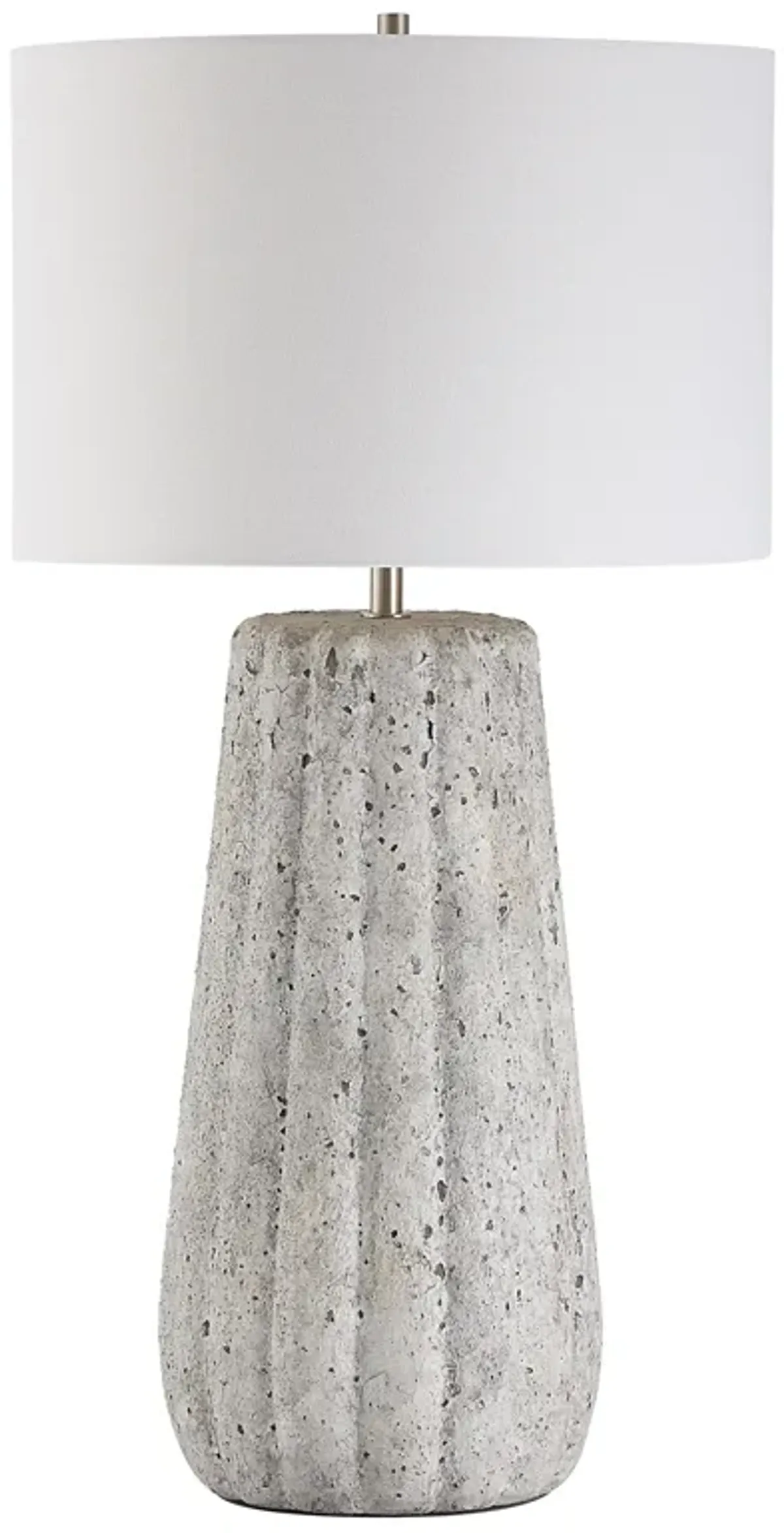 Weathered Stone Finish Ceramic Base Table Lamp