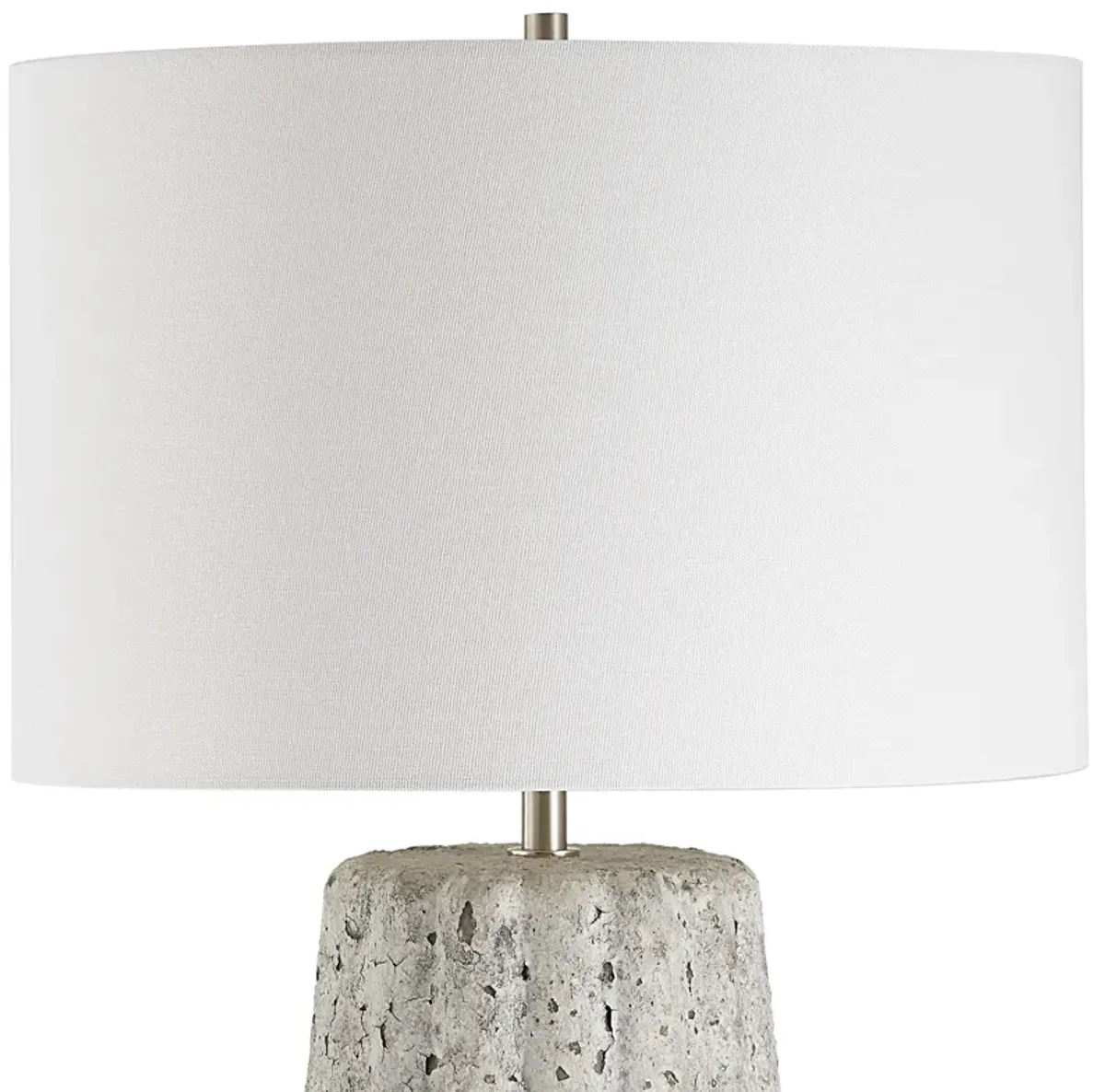 Weathered Stone Finish Ceramic Base Table Lamp