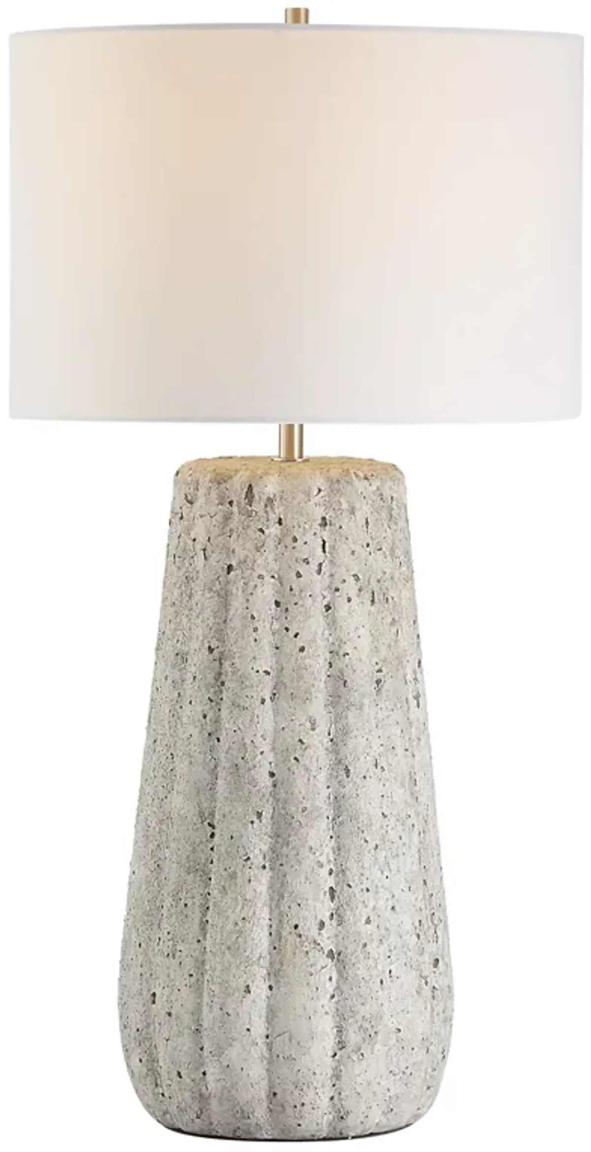 Weathered Stone Finish Ceramic Base Table Lamp