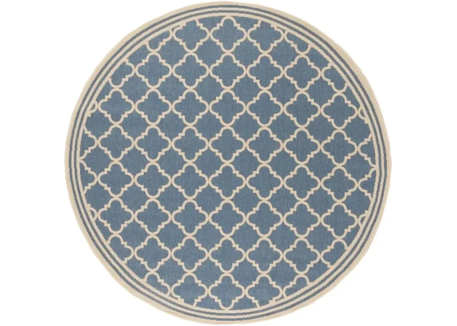 Safavieh BEACH HOUSE Collection BHS121M-6R Blue / Creme 6'-7" X 6'-7" Round