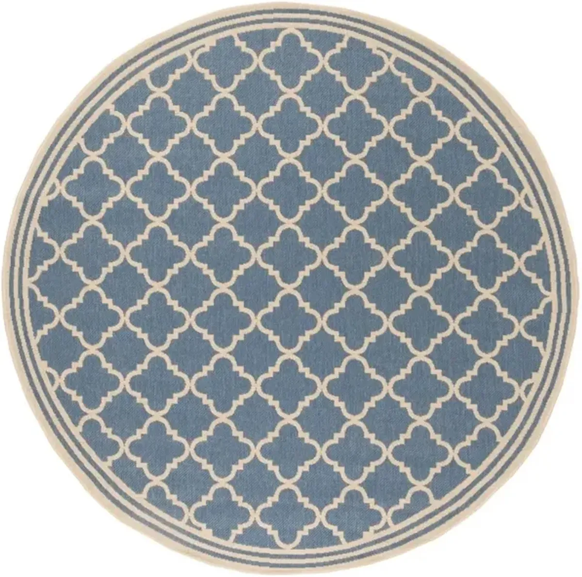 Safavieh BEACH HOUSE Collection BHS121M-6R Blue / Creme 6'-7" X 6'-7" Round