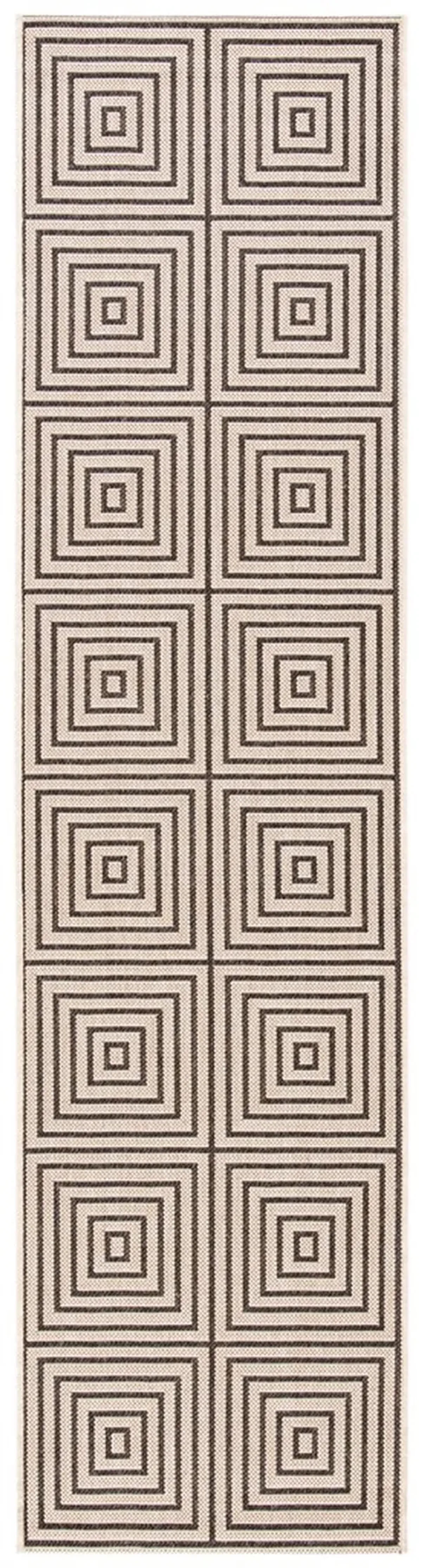 BEACH HOUSE 123 Brown 2'-2' X 10' Runner Rug