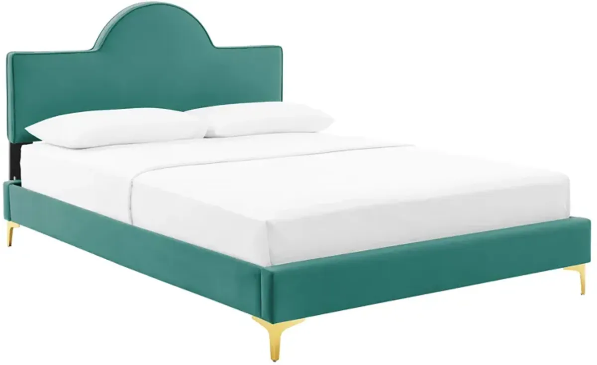 Sunny Performance Velvet Queen Bed