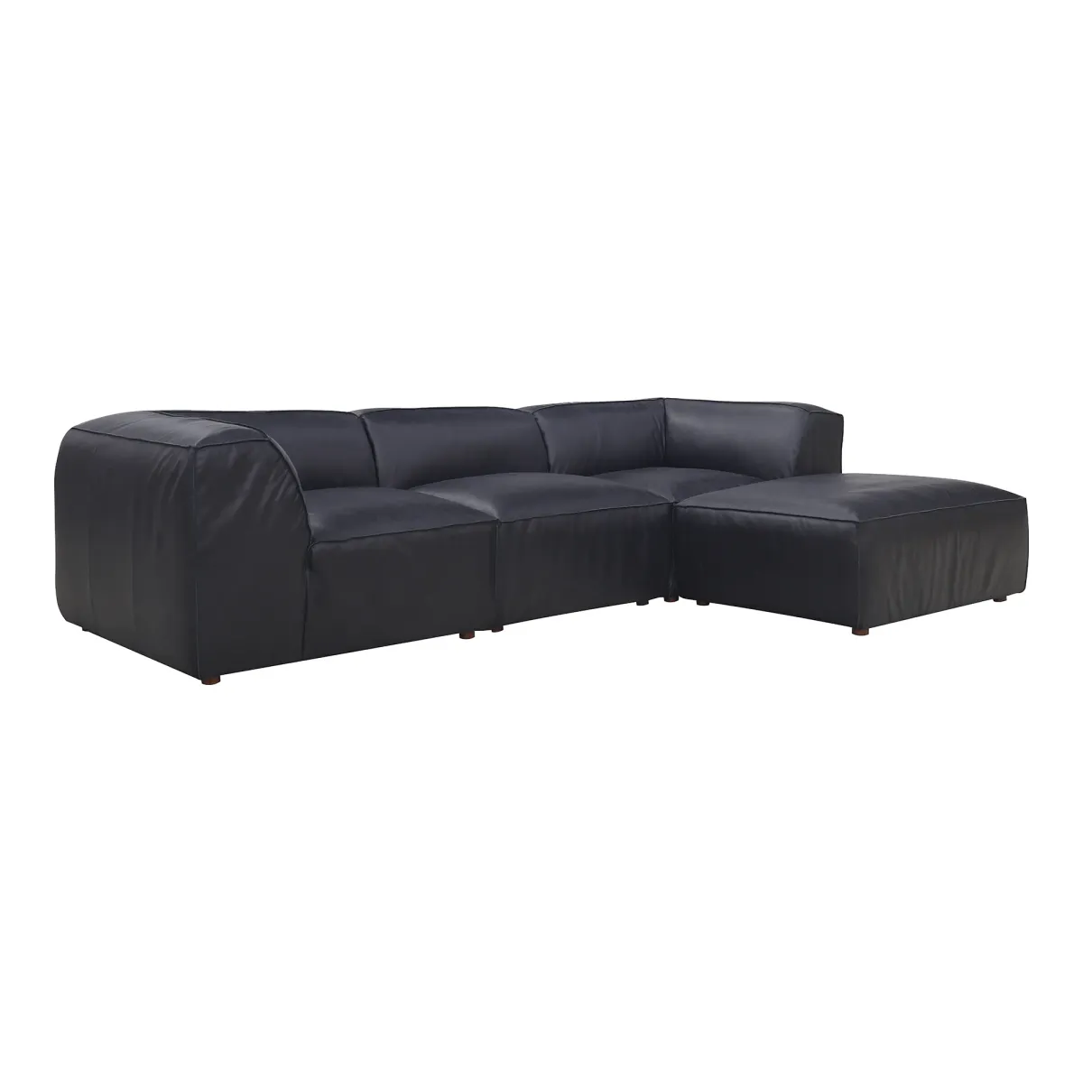 FORM LOUNGE MODULAR SECTIONAL VANTAGE BLACK LEATHER