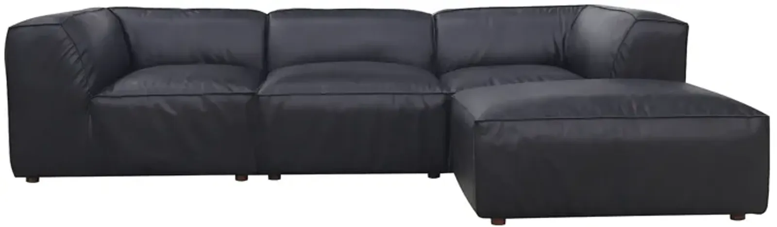 FORM LOUNGE MODULAR SECTIONAL VANTAGE BLACK LEATHER