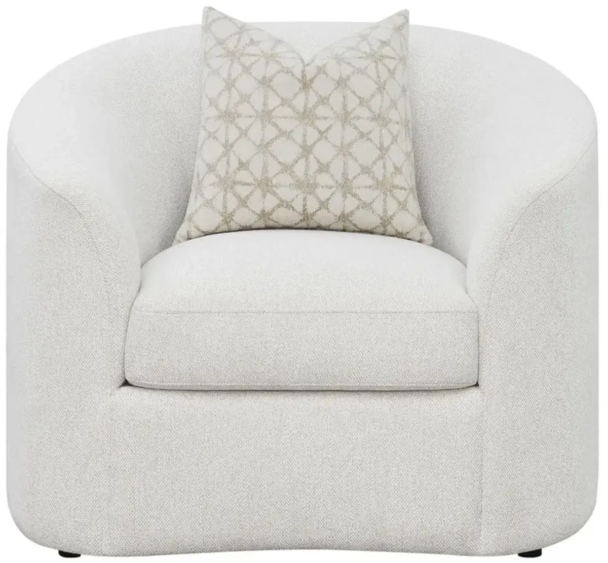 Rainn 3-piece Upholstered Tight Back Living Room Set Latte