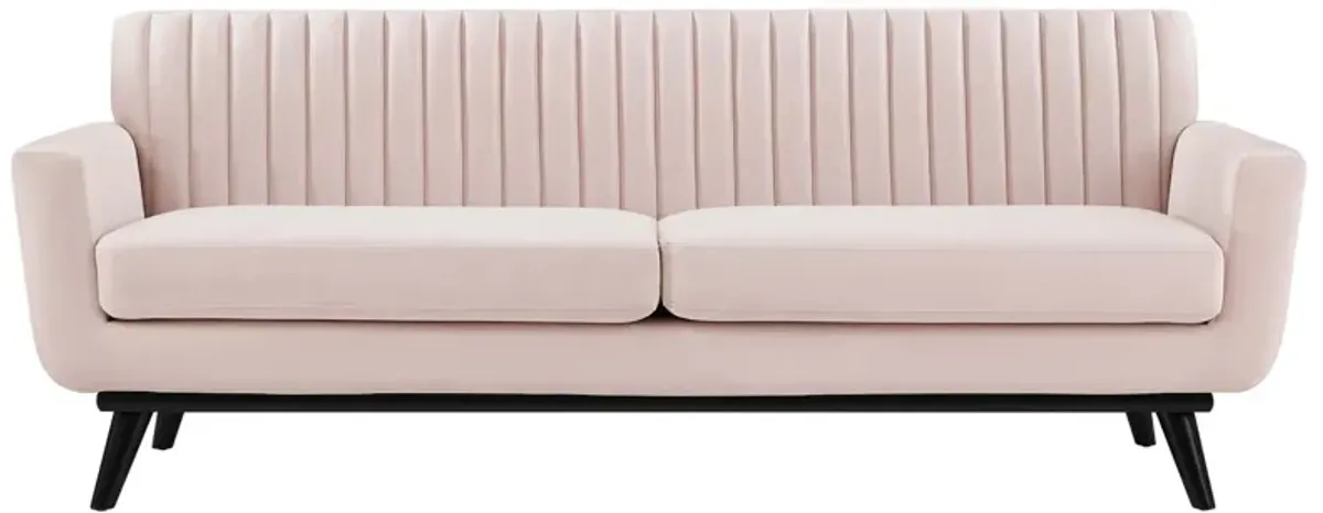 Engage Channel Tufted Performance Velvet Sofa