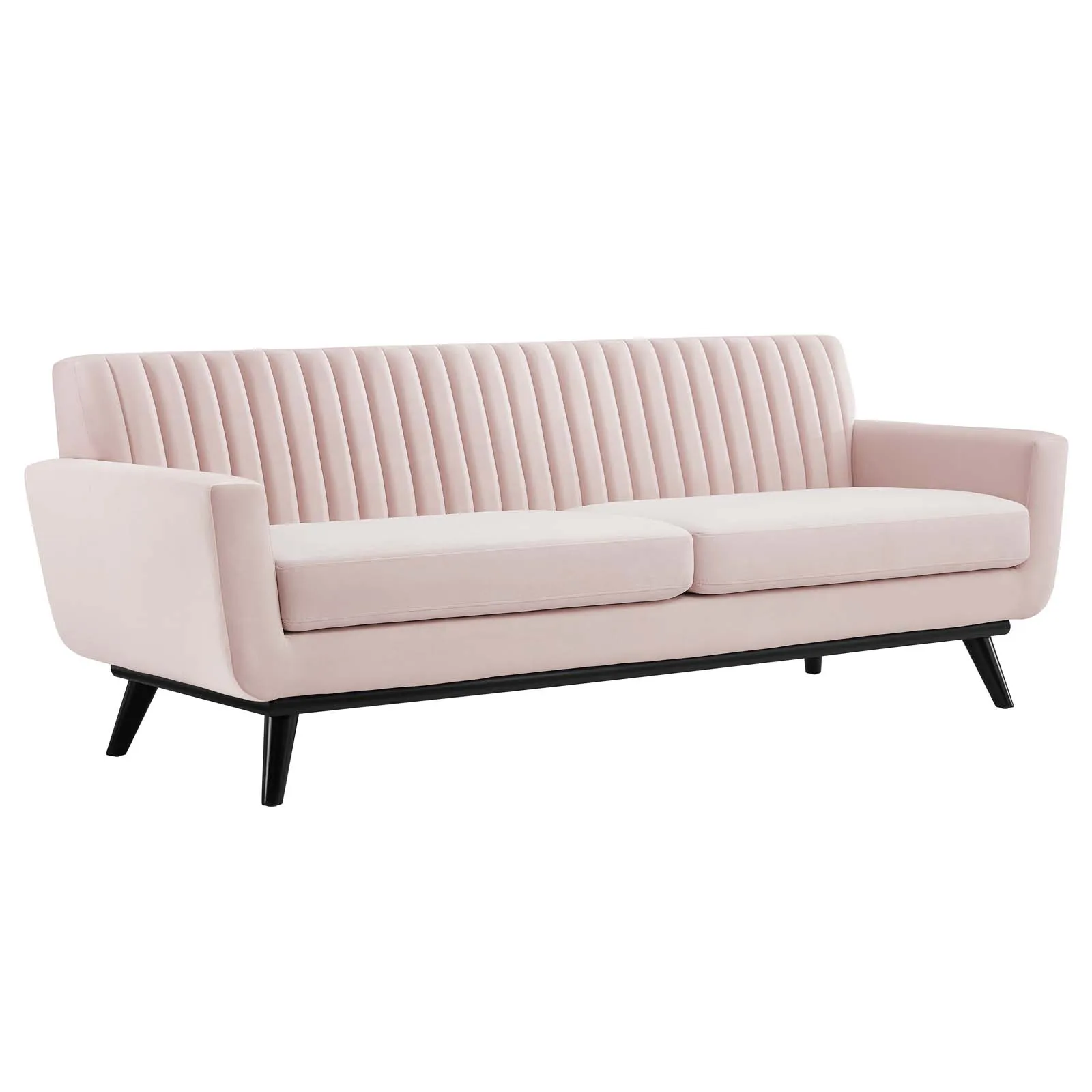 Engage Channel Tufted Performance Velvet Sofa