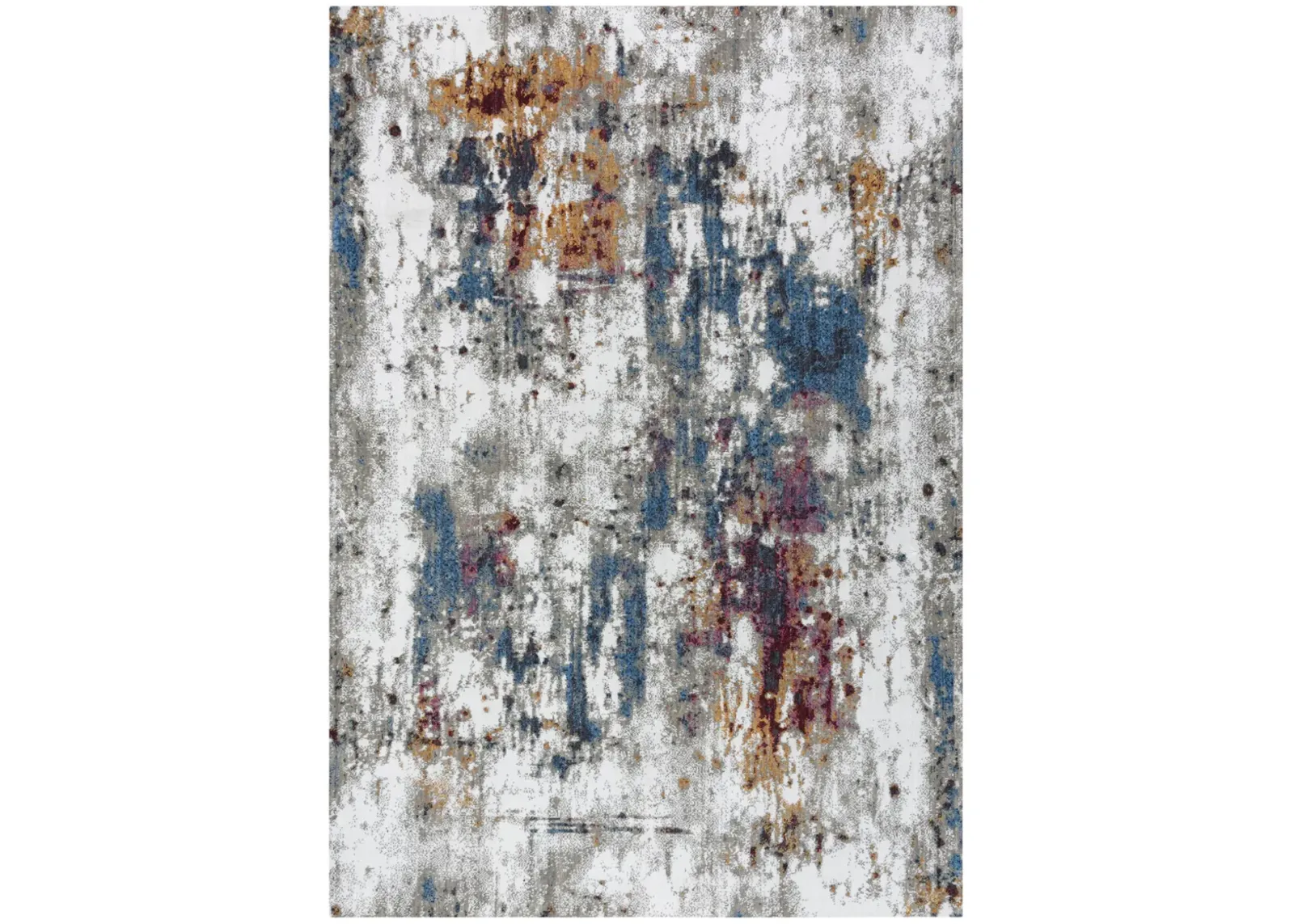 Signature Cream/Blue  Recycled Polyester 8' x 10' Rectangle Rug