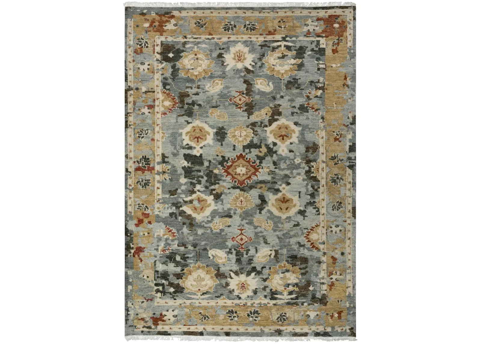 Belmont Dk. Gray  Hand Spun Wool 6' x 9' Rectangle Rug