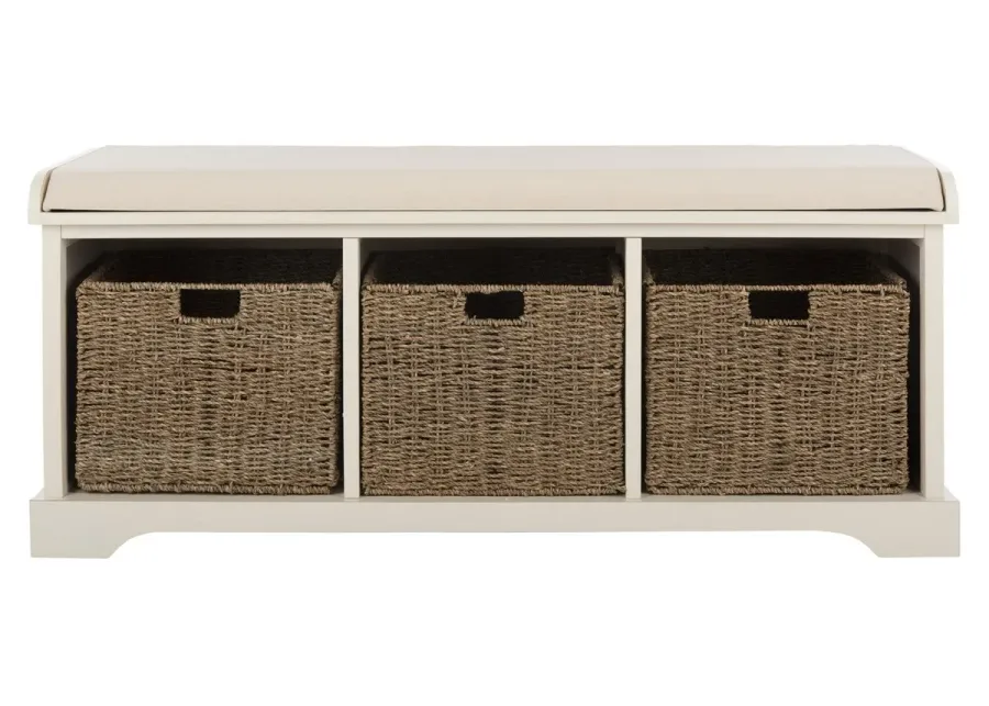 LONAN  WICKER STORAGE BENCH