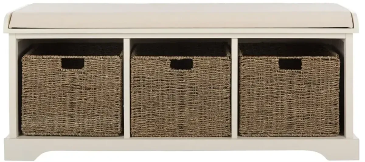 LONAN  WICKER STORAGE BENCH