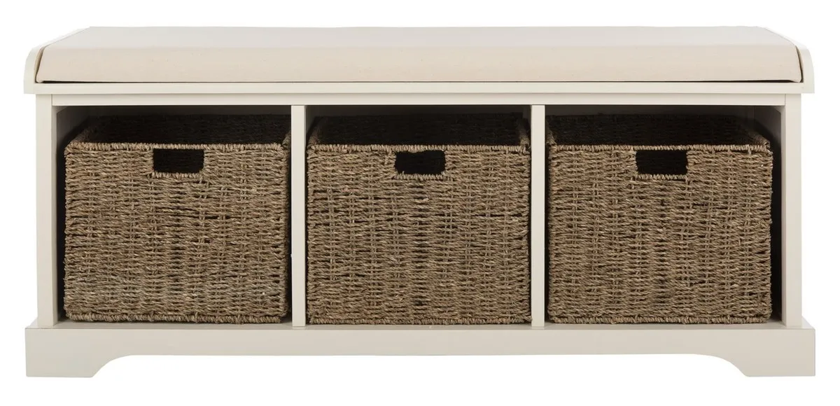 LONAN  WICKER STORAGE BENCH