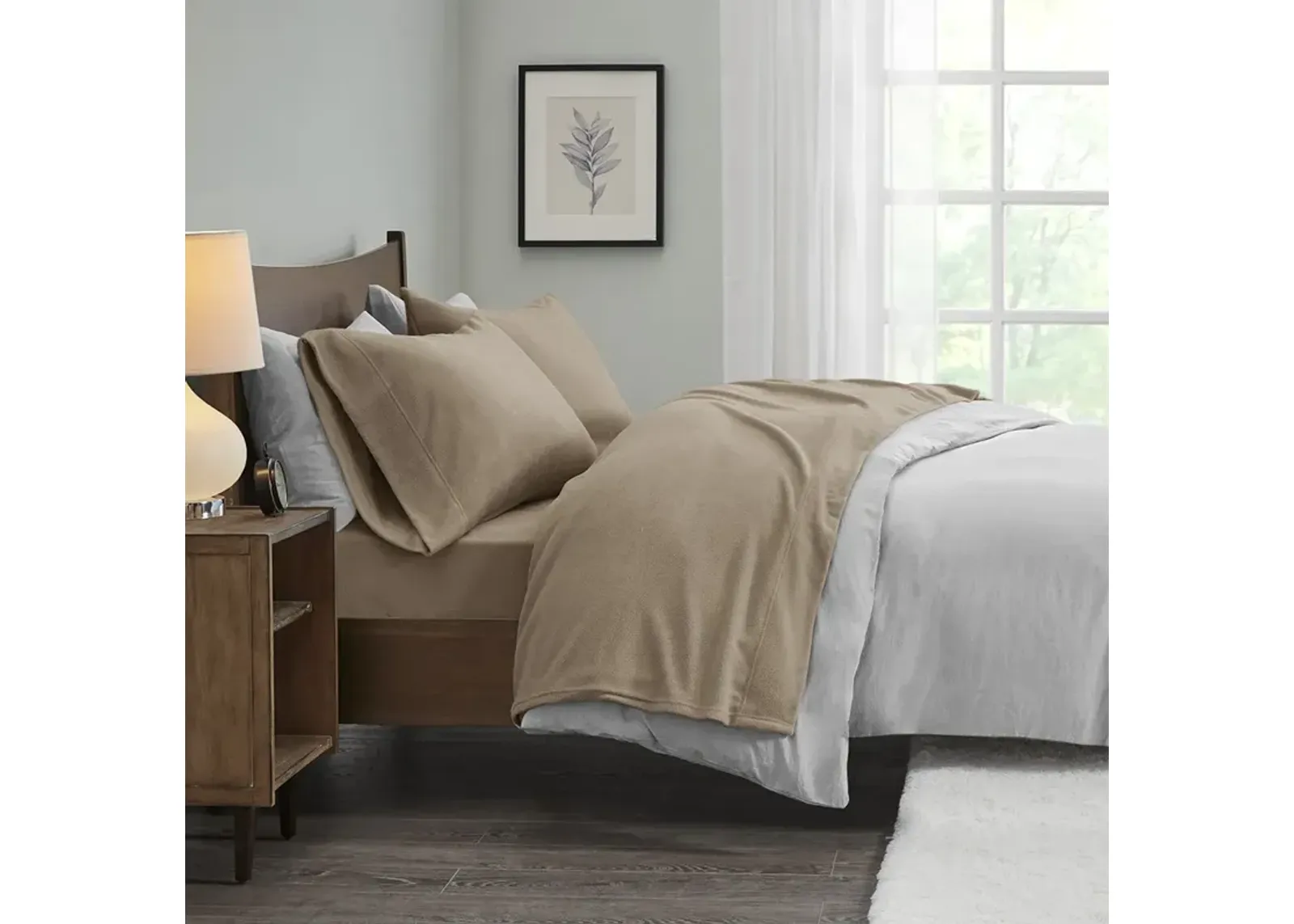 True North by Sleep Philosophy Micro Fleece Brown Sheet Set