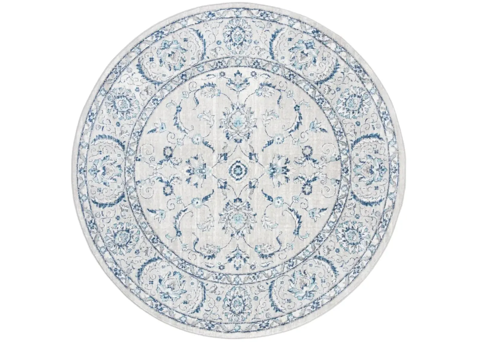 BRENTWOOD 854 LIGHT GREY  8' x 8' Round Round Rug