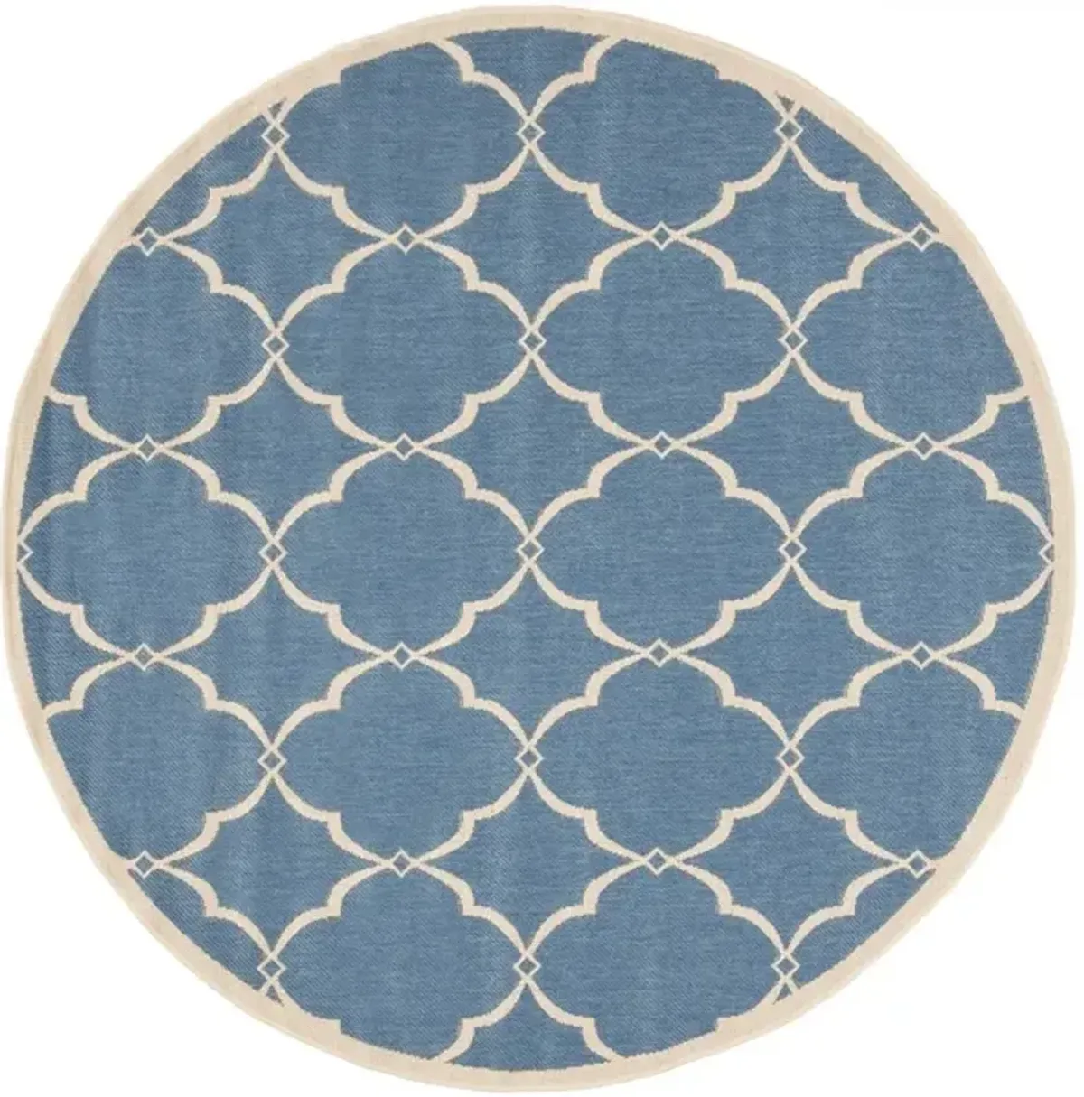 Safavieh BEACH HOUSE Collection BHS125M-6R Blue / Creme 6'-7" X 6'-7" Round