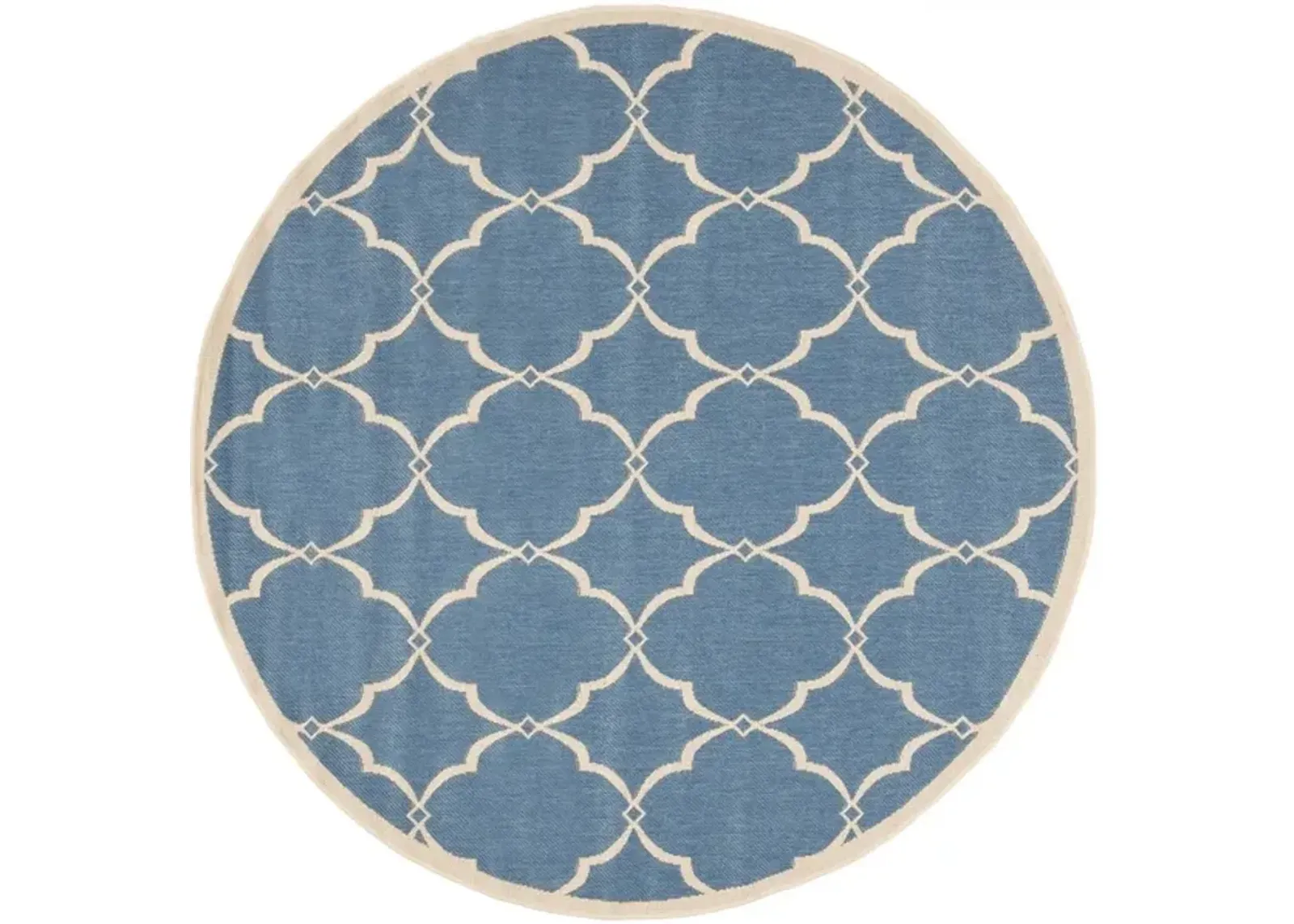 Safavieh BEACH HOUSE Collection BHS125M-6R Blue / Creme 6'-7" X 6'-7" Round