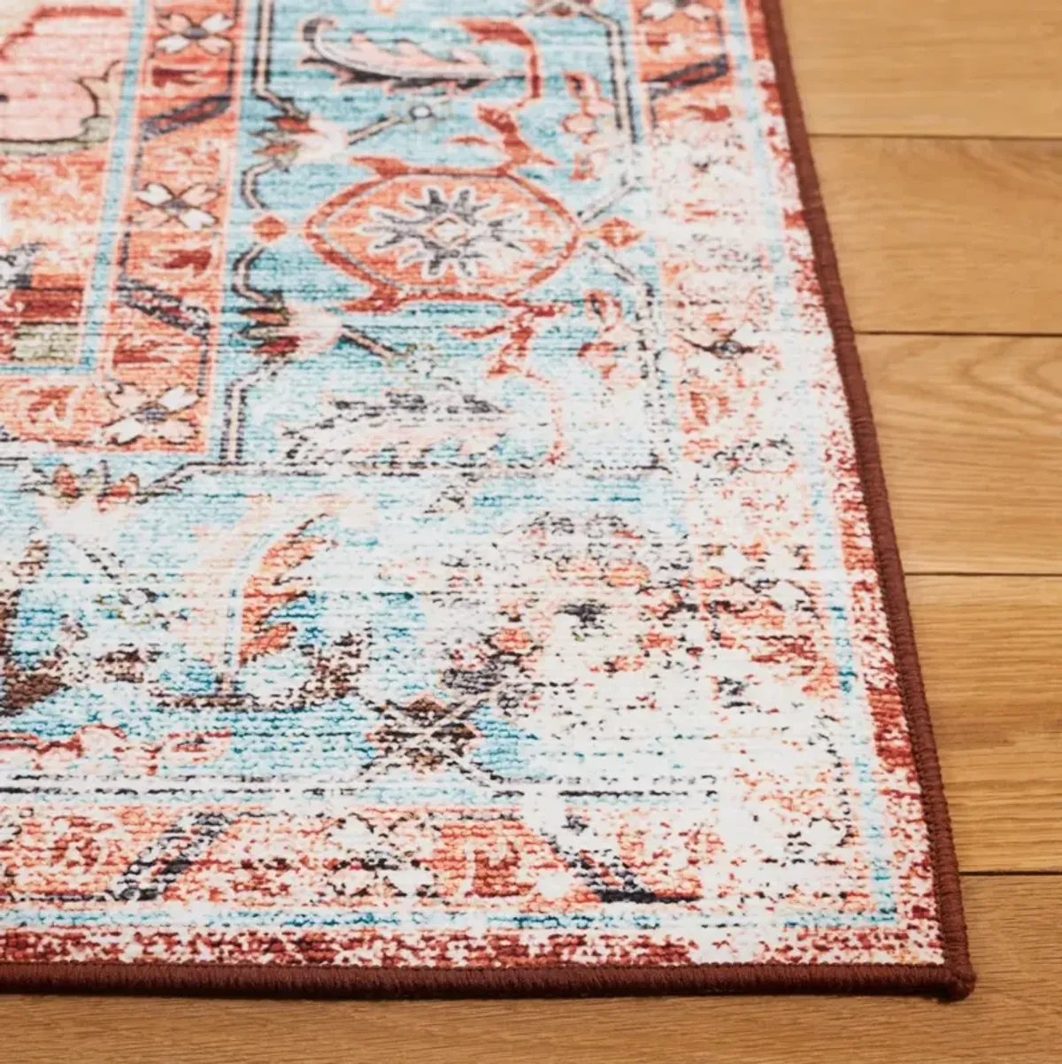 TUCSON 928 TURQUOISE  2'-6' x 8' Runner Rug