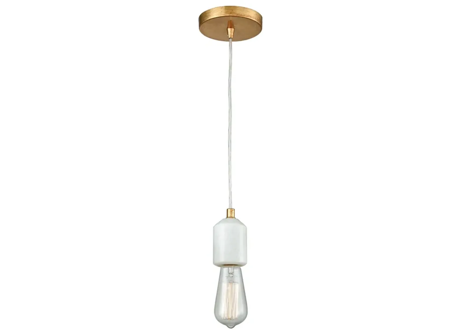 Socketholder 2" Wide 1-Light Mini Pendant - Antique Gold Leaf