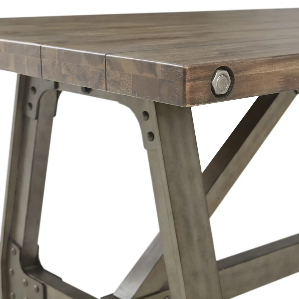 INK+IVY Lancaster Grey/Silver Dining Table