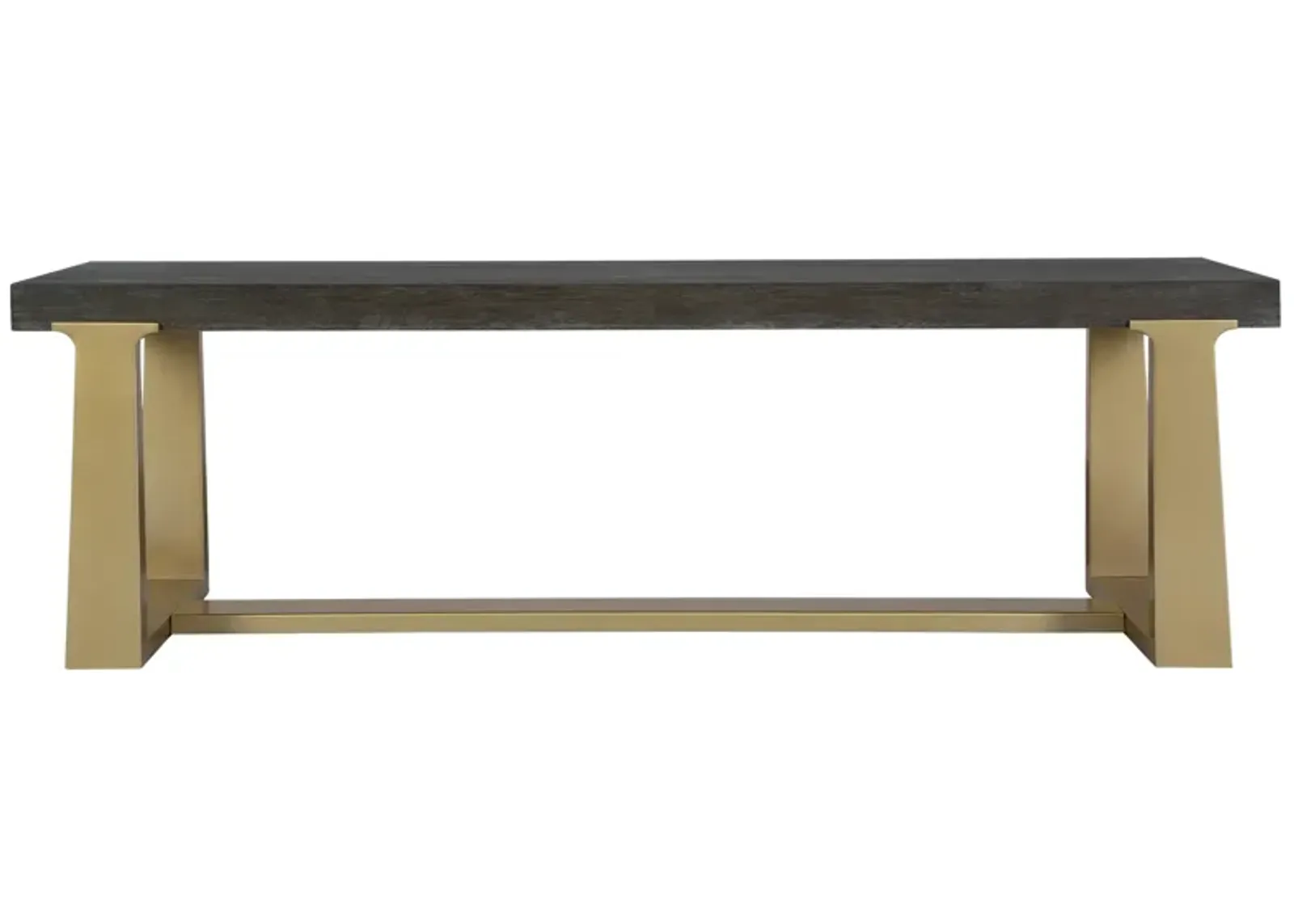 Voyage Brass And Wood Bench