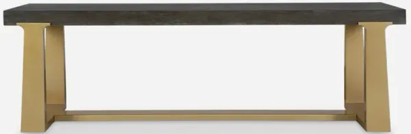 Voyage Brass And Wood Bench