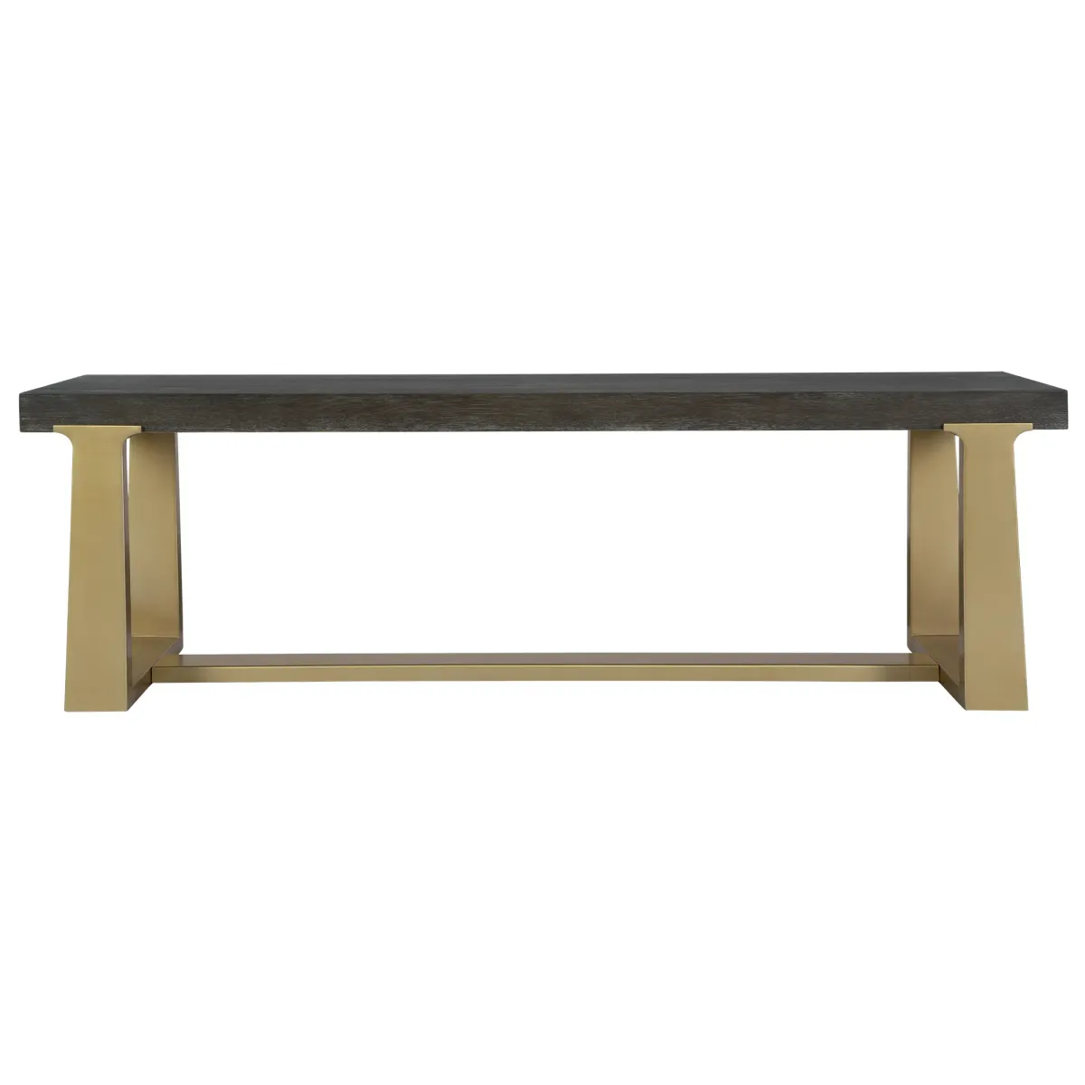 Voyage Brass And Wood Bench