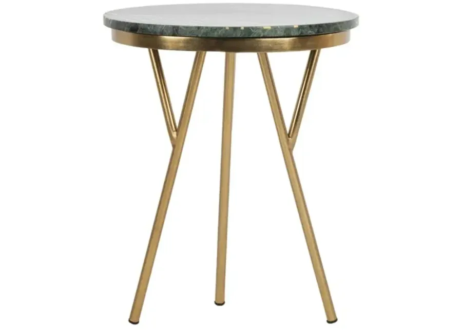 COLETTA ROUND MARBLE ACCENT TABLE