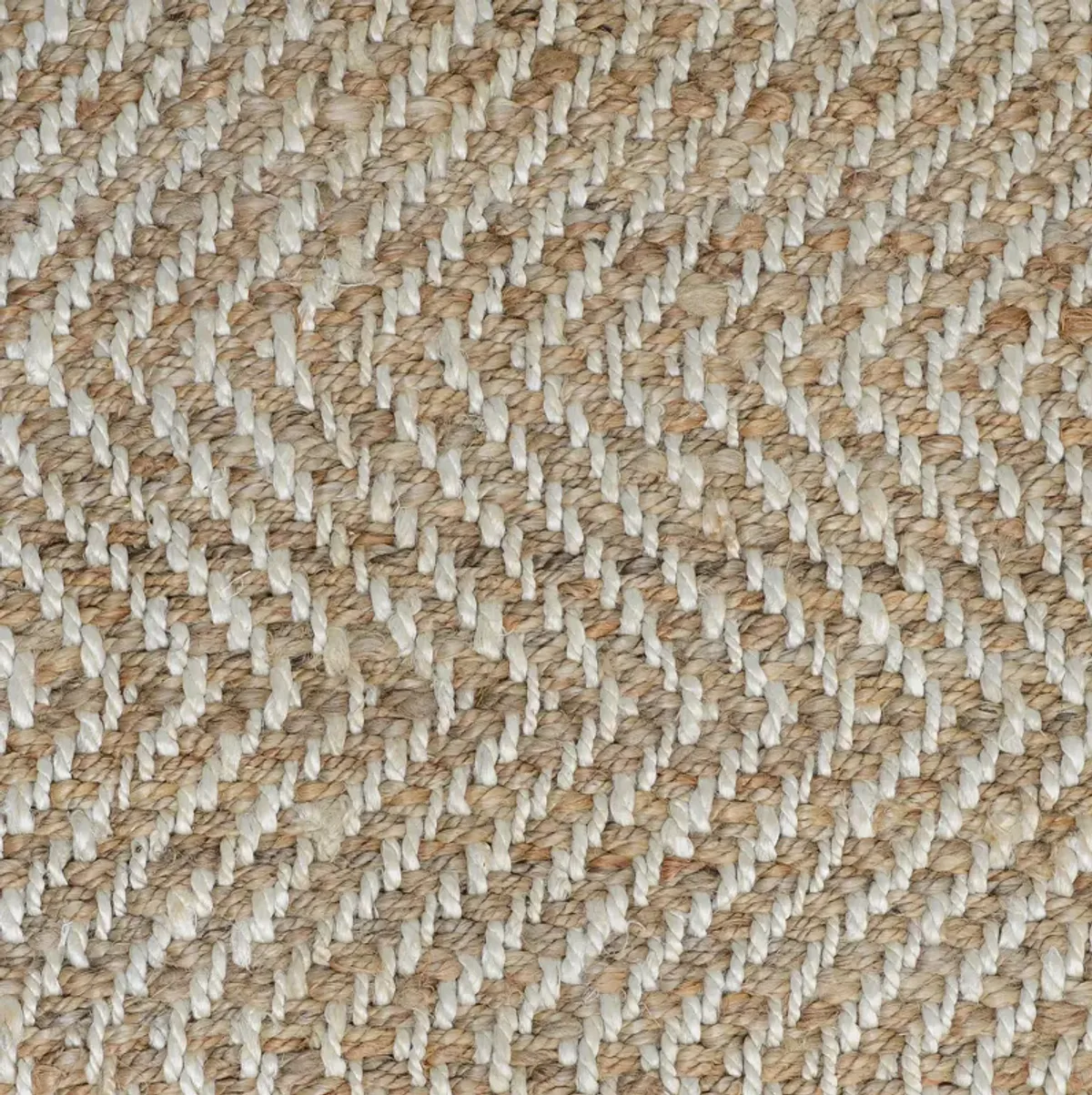 herringbone nat/ivory 9x12