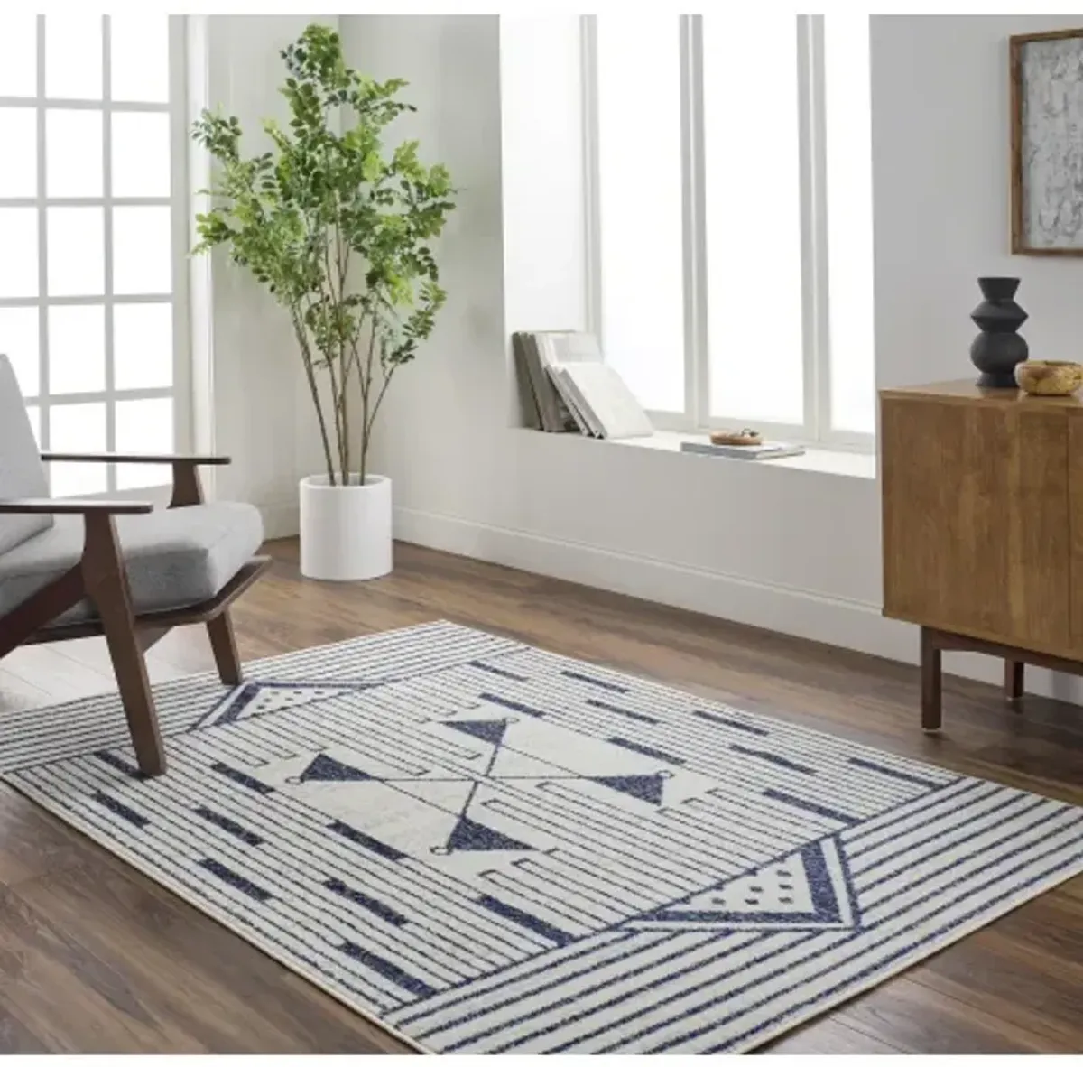 Pisa PSS-2376 5' x 7' Machine Woven Rug