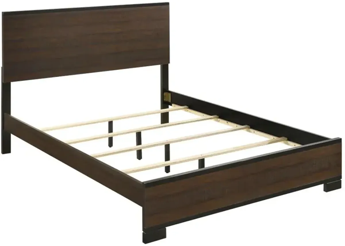 Alexandria Queen Panel Bed Rustic Tobacco