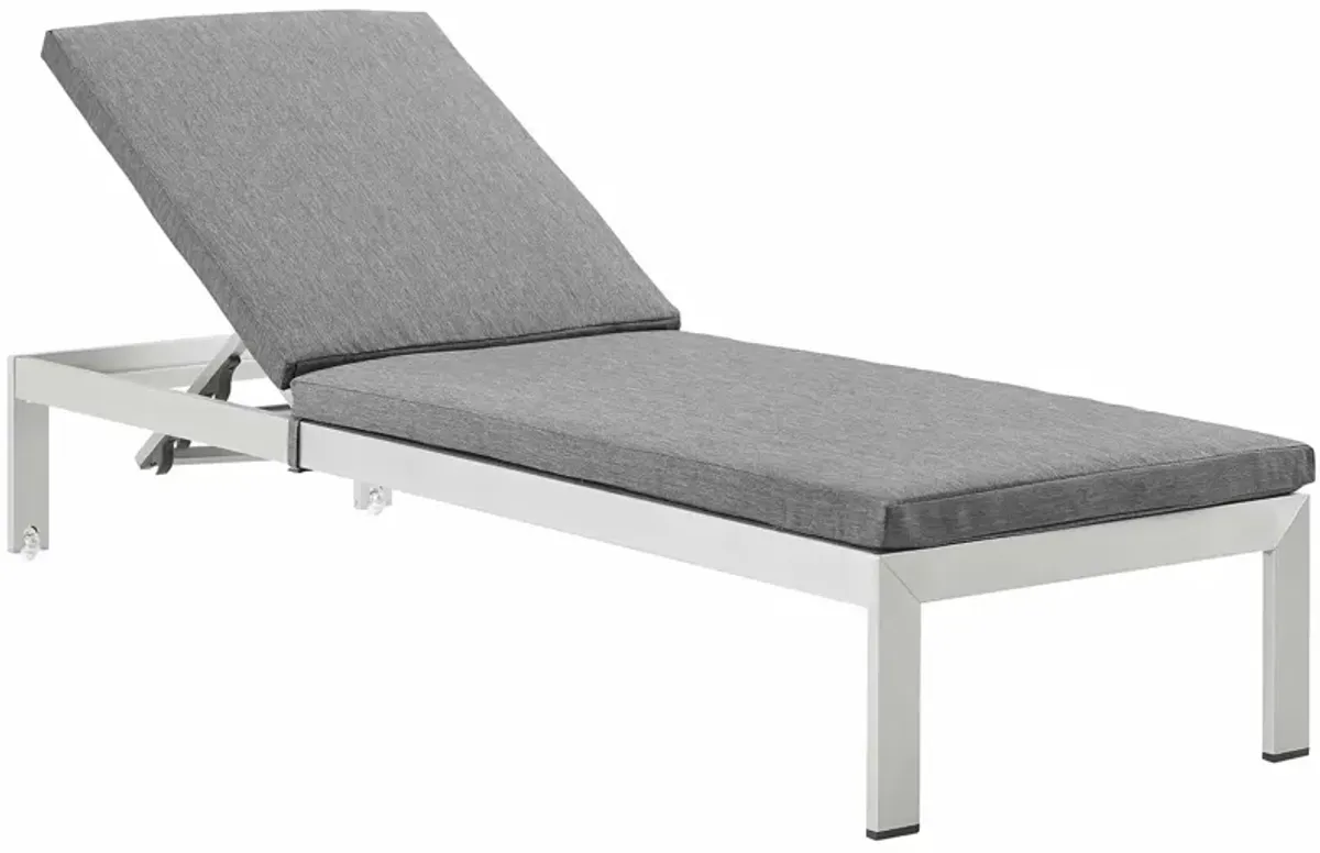 Shore Chaise with Cushions Outdoor Patio Aluminum Set of 4