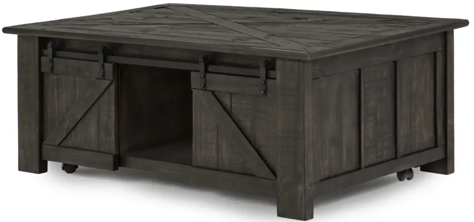 Garrett Rectangular Lift-Top Cocktail Table with Casters