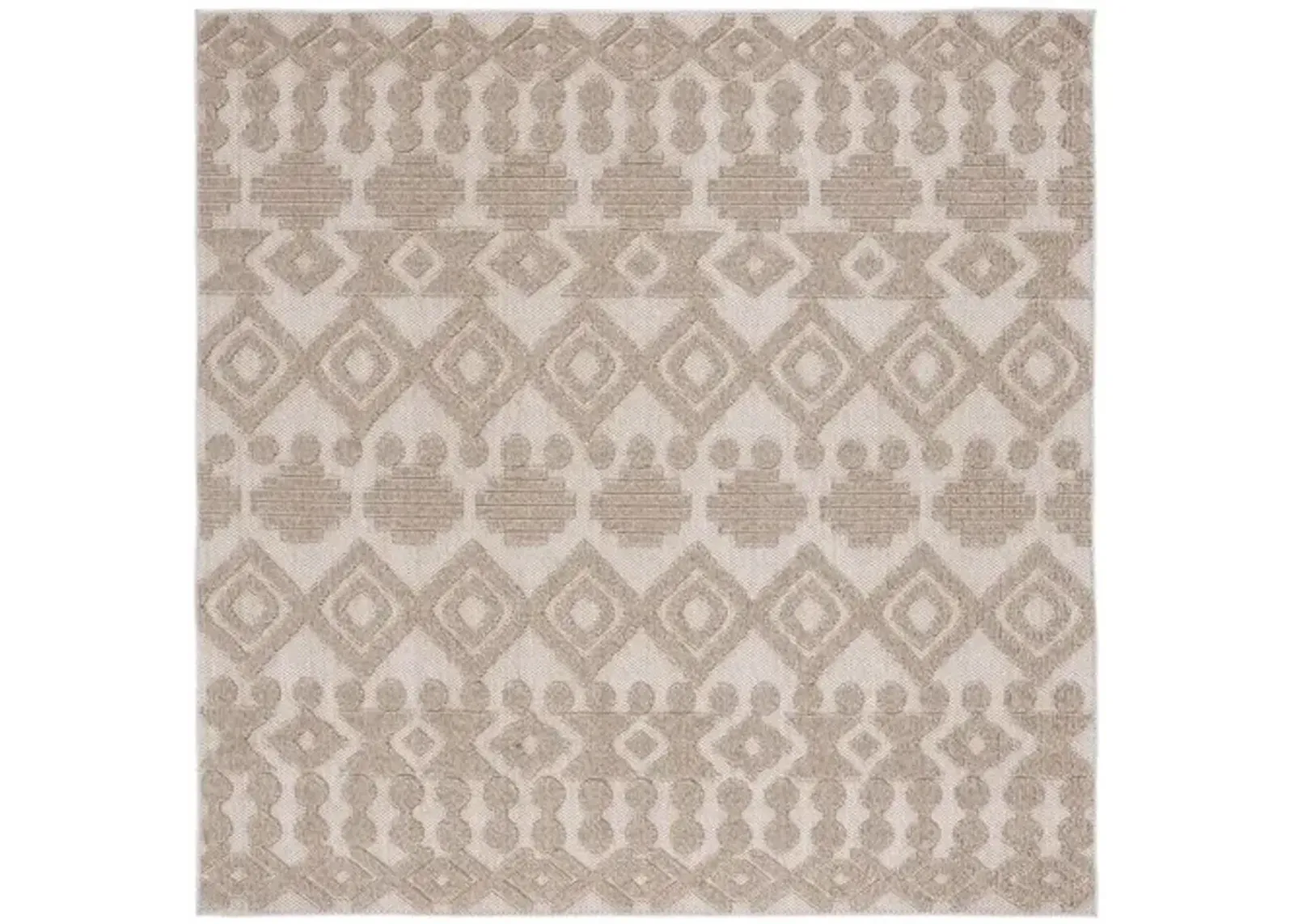 GLOBAL 214 Brown  6'-7' X 6'-7' Square Square Rug