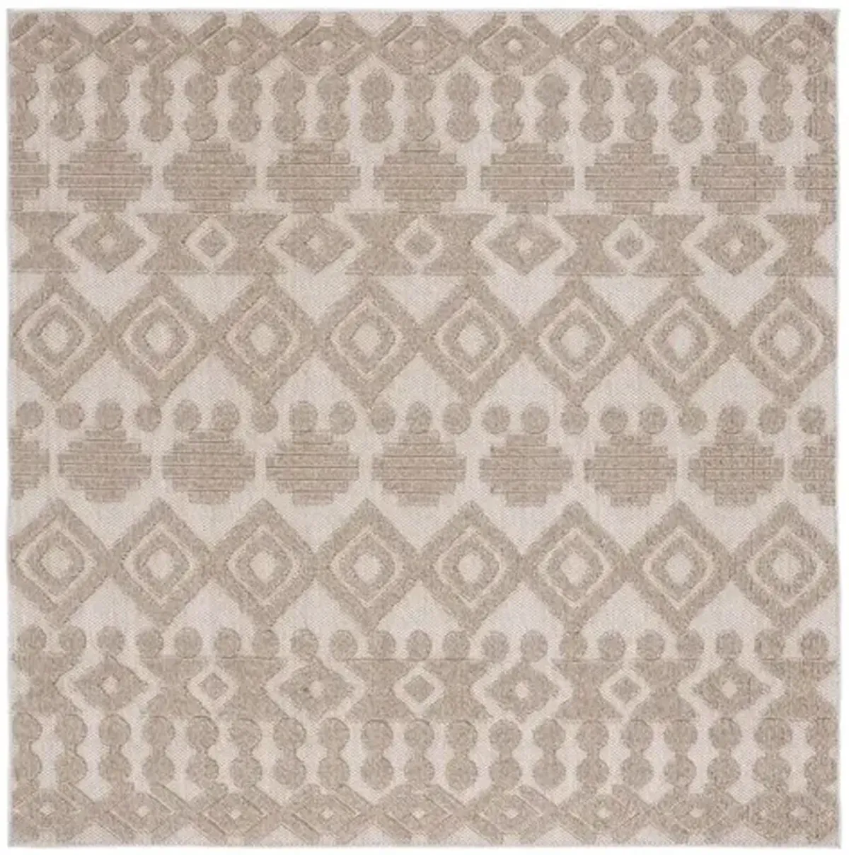 GLOBAL 214 Brown  6'-7' X 6'-7' Square Square Rug