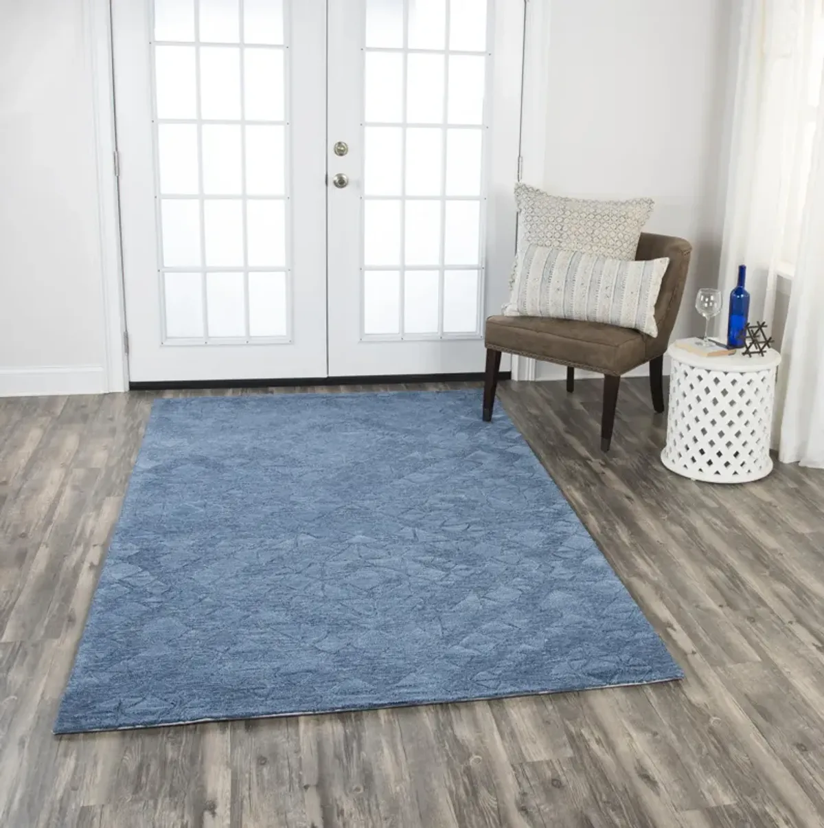 Fifth Avenue Blue Diamond Wool 10' x 13' Rectangle Rug