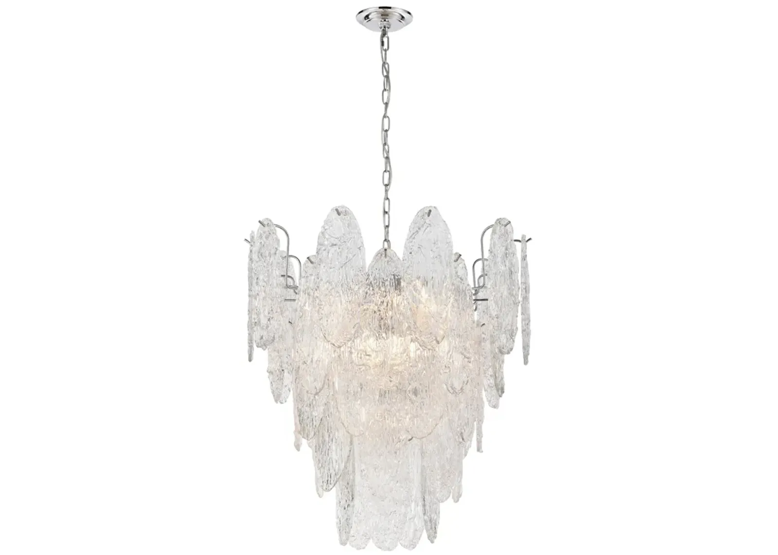 Frozen Cascade 26" Wide 9-Light Chandelier - Polished Chrome