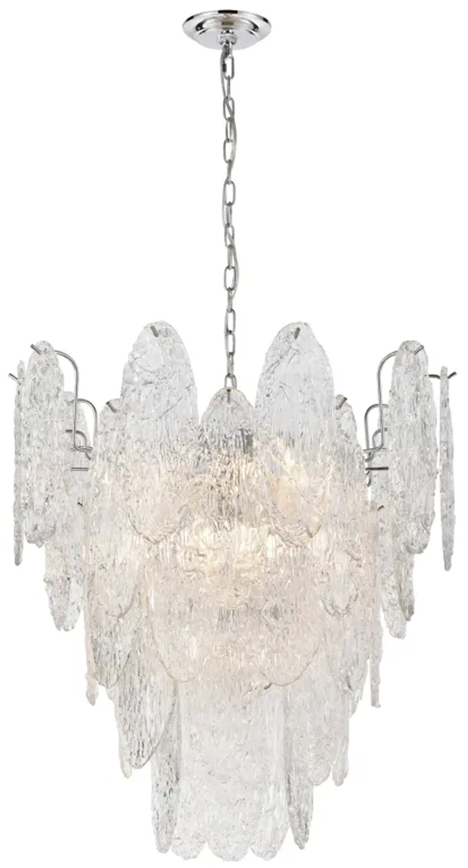 Frozen Cascade 26" Wide 9-Light Chandelier - Polished Chrome