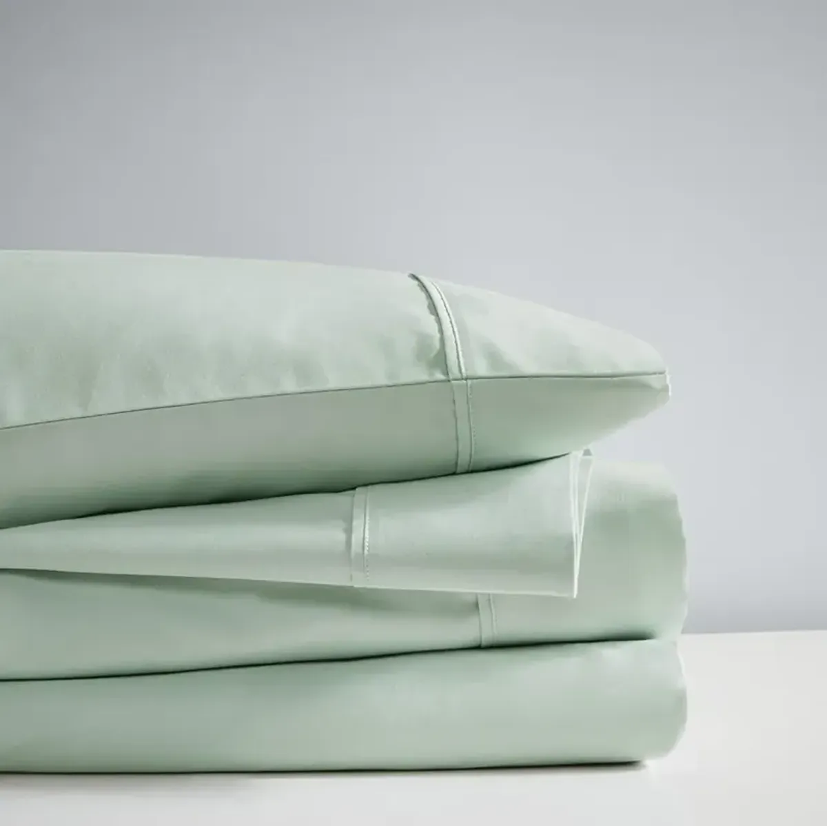 Beautyrest 1000 Thread Count Seafoam HeiQ Smart Temperature Cotton Blend 4 PC Sheet Set