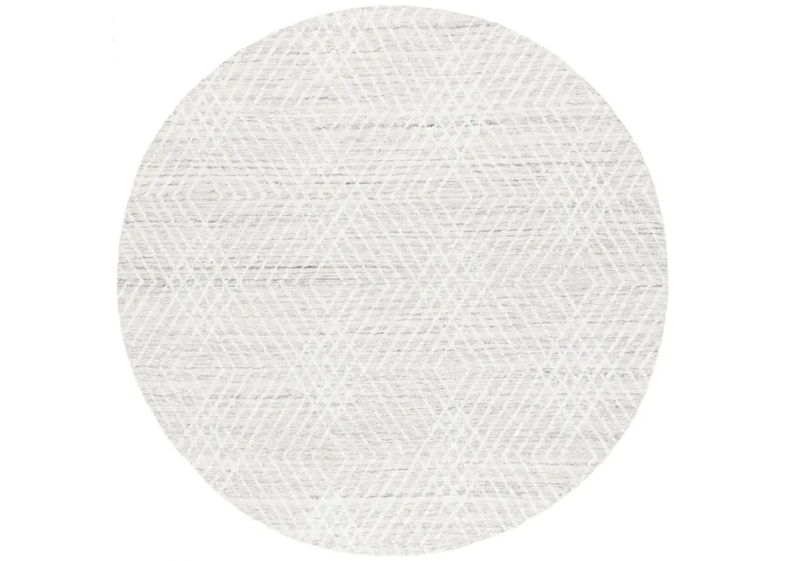 ABSTRACT 499 SILVER  6' x 6' Round Round Rug