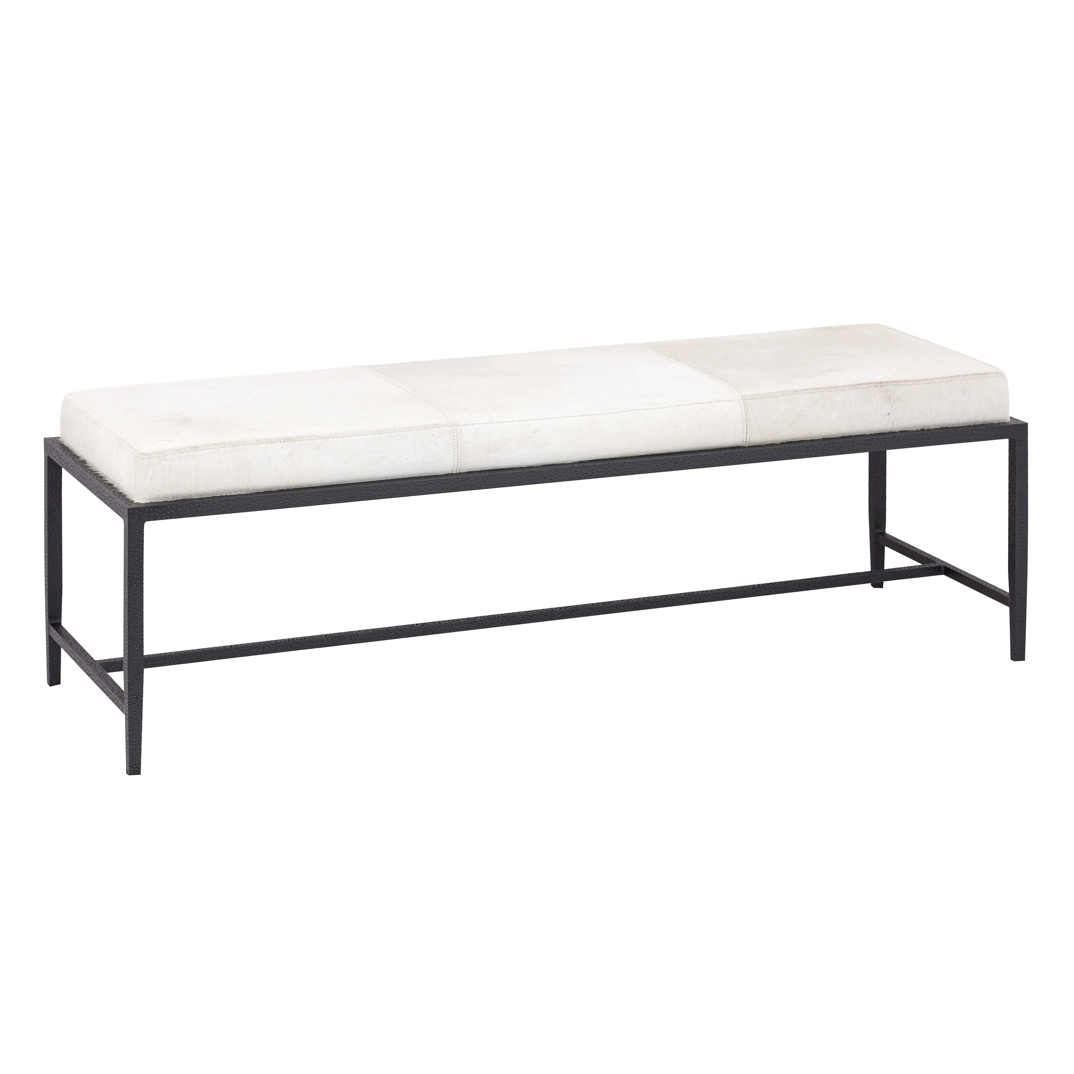 Canyon Long Bench - Dark Bronze with Ivory Hide