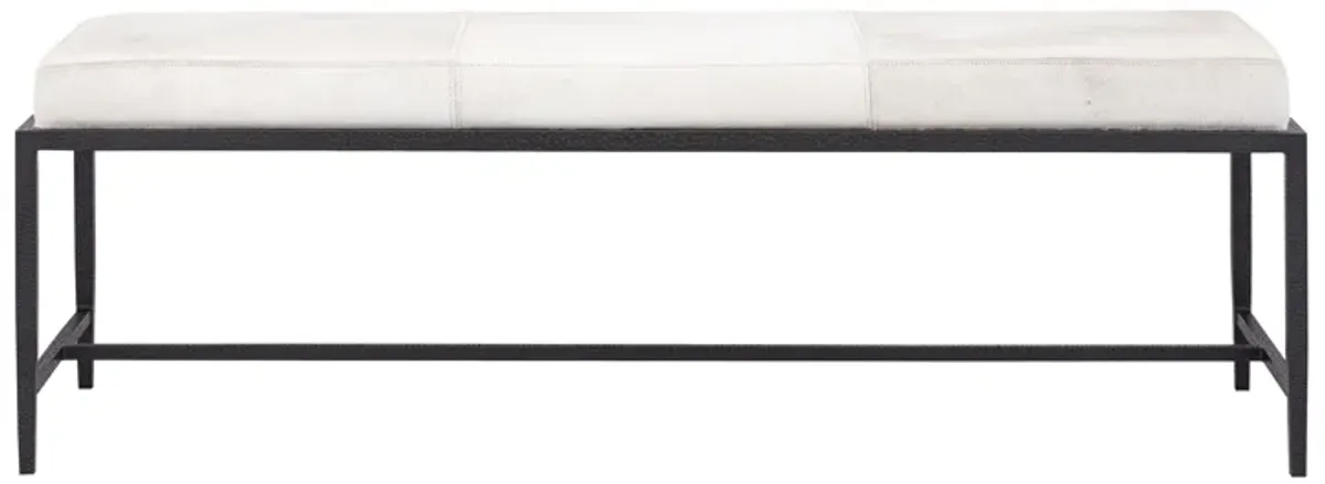 Canyon Long Bench - Dark Bronze with Ivory Hide