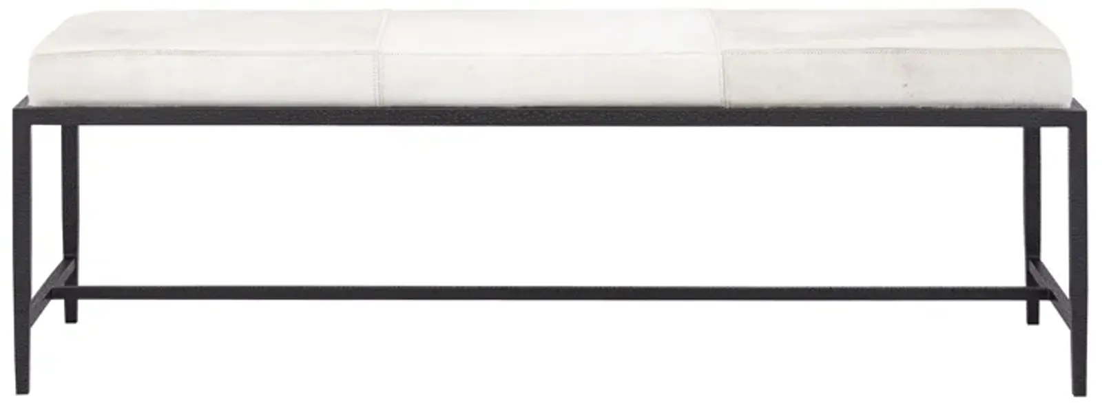 Canyon Long Bench - Dark Bronze with Ivory Hide