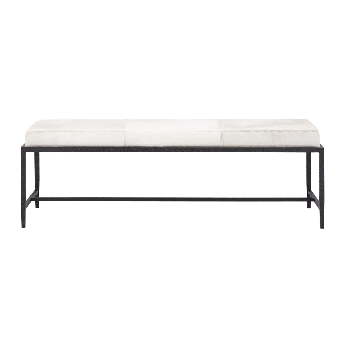 Canyon Long Bench - Dark Bronze with Ivory Hide